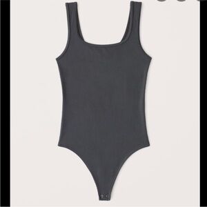 Abercrombie & Fitch Soft A&F Collection Seamless Ribbed Square Neck Bodysuit S